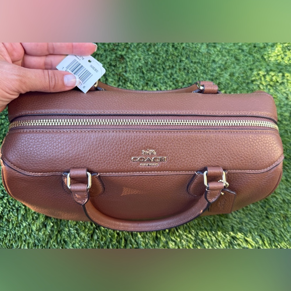 Coach Brown Leather Satchel - Picture 2 of 5